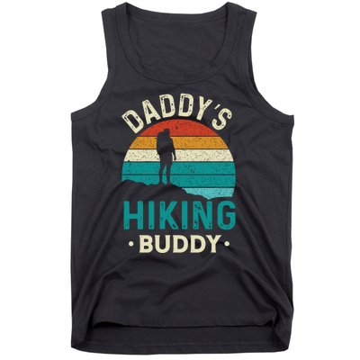 Daddys Hiking Buddy Vintage Mountains Campfire Fathers Gift Tank Top