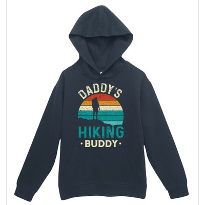 Daddys Hiking Buddy Vintage Mountains Campfire Fathers Gift Urban Pullover Hoodie