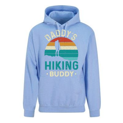 Daddys Hiking Buddy Vintage Mountains Campfire Fathers Gift Unisex Surf Hoodie