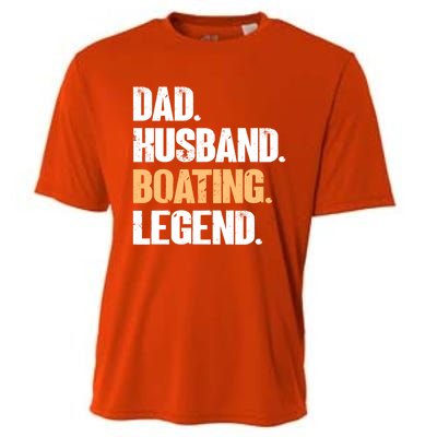 Dad Husband Boating Legend Cute Gift Funny Captain Boating Gift Cooling Performance Crew T-Shirt