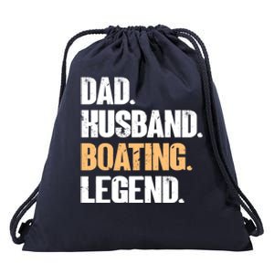 Dad Husband Boating Legend Cute Gift Funny Captain Boating Gift Drawstring Bag