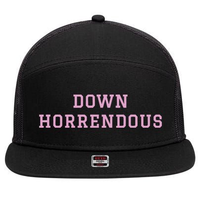 Down Horrendous Black 7 Panel Mesh Trucker Snapback Hat