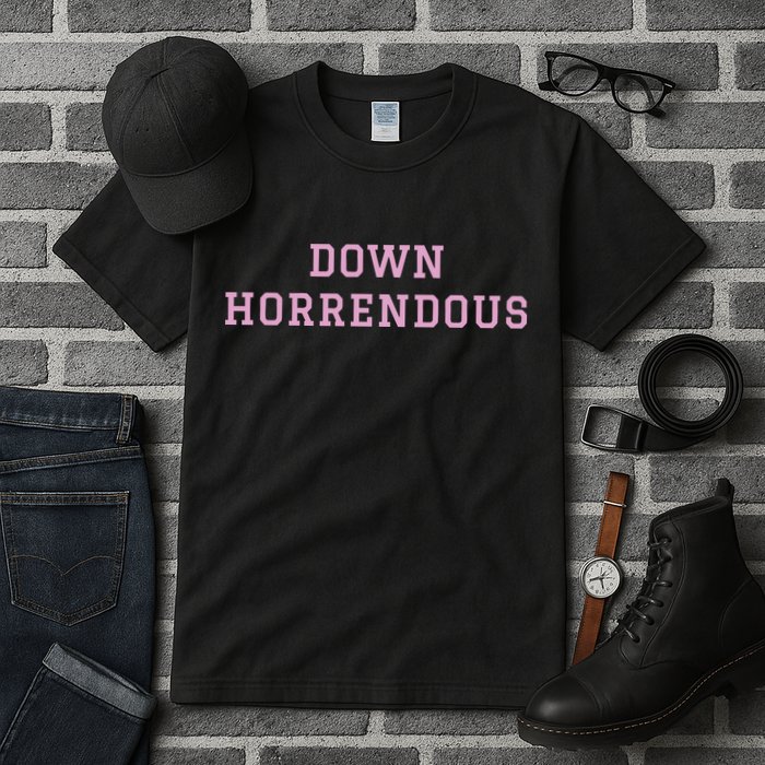 Down Horrendous Black Tall T-Shirt