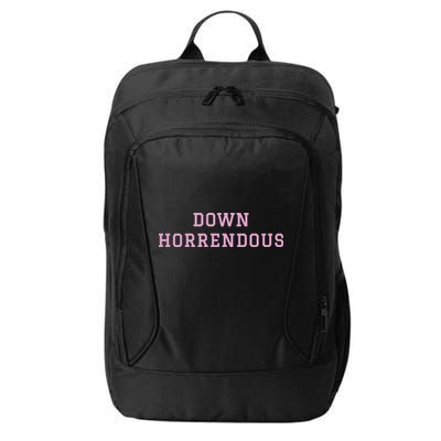 Down Horrendous Black City Backpack
