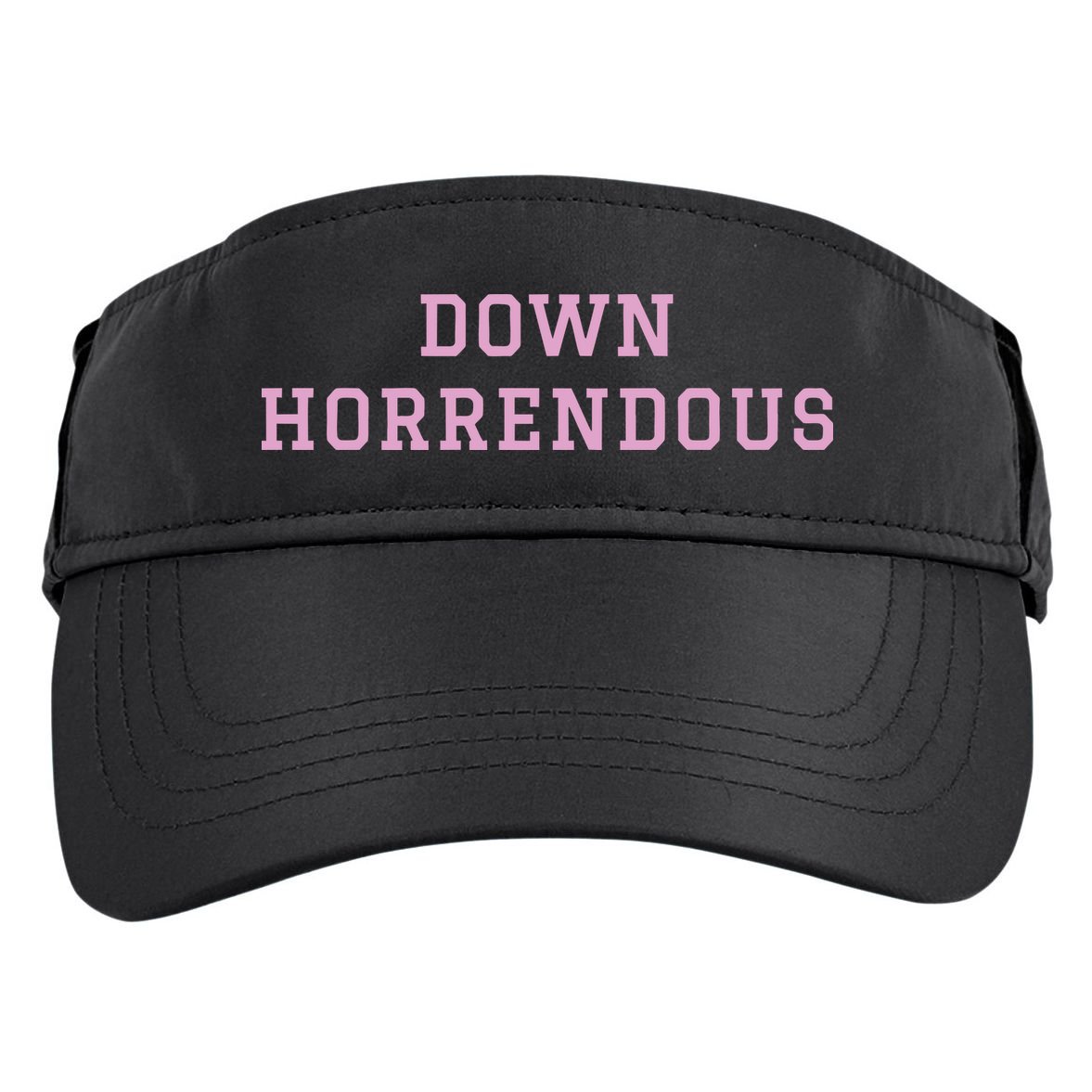 Down Horrendous Black Adult Drive Performance Visor