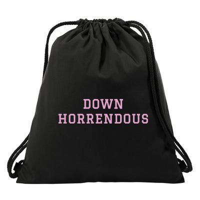 Down Horrendous Black Drawstring Bag