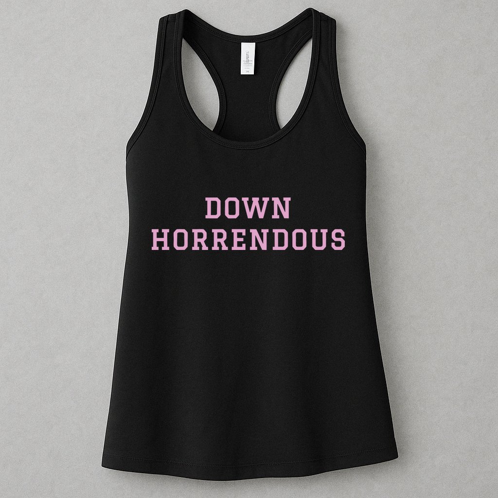 Down Horrendous Black Womens Tank Top