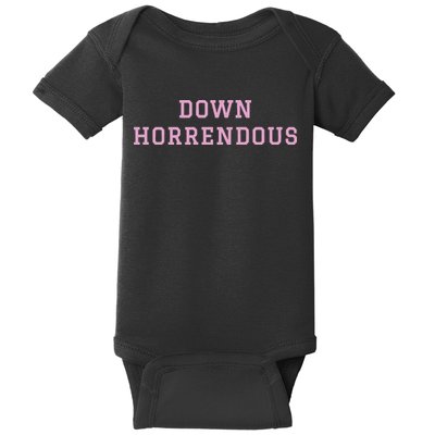 Down Horrendous Black Baby Bodysuit