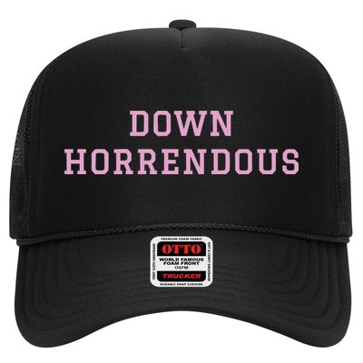 Down Horrendous Black Trucker Hat