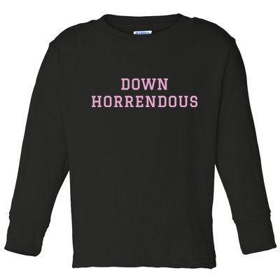 Down Horrendous Black Toddler Long Sleeve Shirt