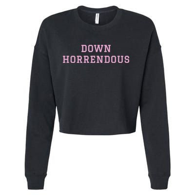 Down Horrendous Black Cropped Pullover Crew