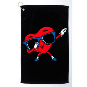 Dabbing Heart Boy Valentine Dab Love Valentines Day Boy Platinum Collection Golf Towel