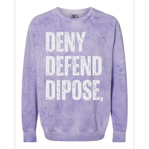 Dark Humor Boss Ceo Defend Deny Like Gift Colorblast Crewneck Sweatshirt