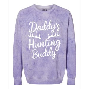 DaddyS Hunting Buddy Funny Hunter Dad Son Matching Hunting Gift Colorblast Crewneck Sweatshirt