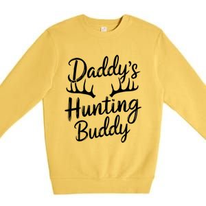 DaddyS Hunting Buddy Funny Hunter Dad Son Matching Hunting Gift Premium Crewneck Sweatshirt