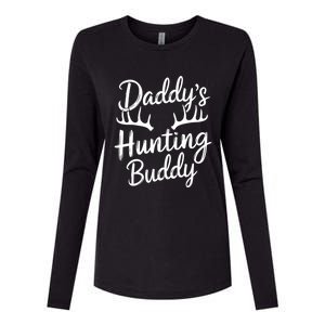 DaddyS Hunting Buddy Funny Hunter Dad Son Matching Hunting Gift Womens Cotton Relaxed Long Sleeve T-Shirt