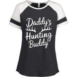 DaddyS Hunting Buddy Funny Hunter Dad Son Matching Hunting Gift Enza Ladies Jersey Colorblock Tee