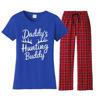 DaddyS Hunting Buddy Funny Hunter Dad Son Matching Hunting Gift Women's Flannel Pajama Set