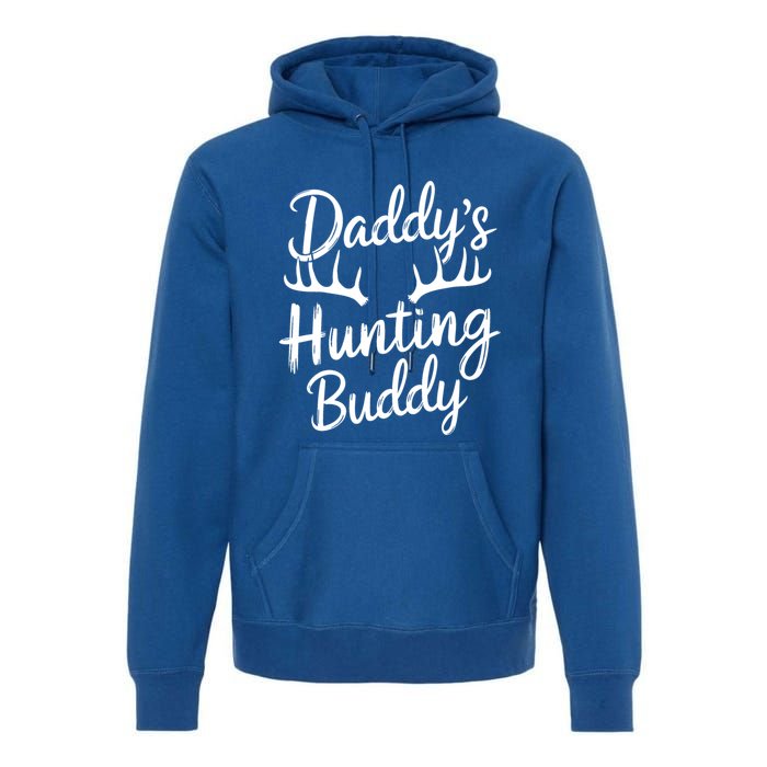 DaddyS Hunting Buddy Funny Hunter Dad Son Matching Hunting Gift Premium Hoodie