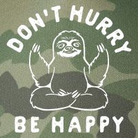 Don't Hurry Be Happy Sloth Legacy Tie Dye Trucker Hat