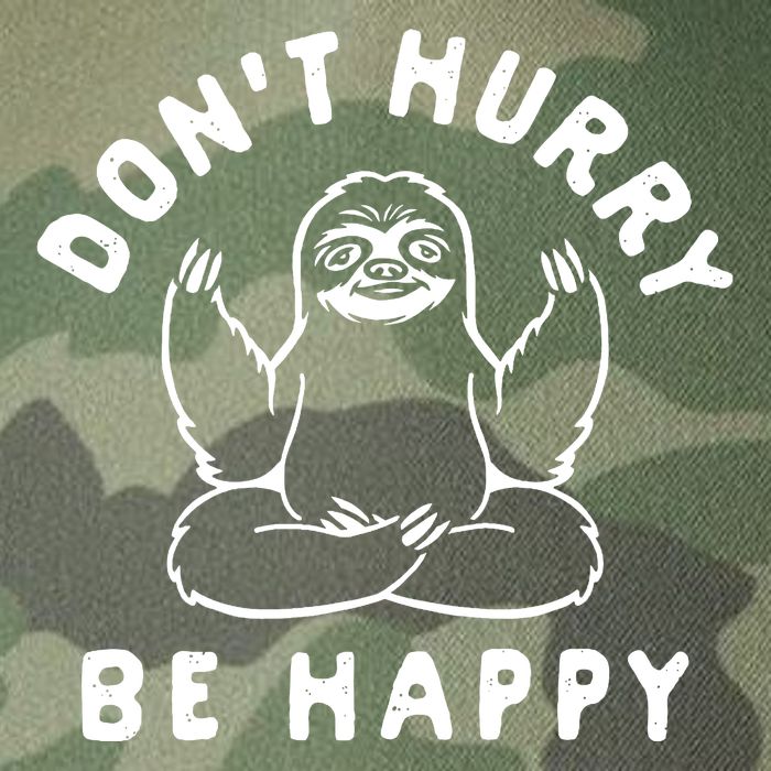 Don't Hurry Be Happy Sloth Legacy Tie Dye Trucker Hat