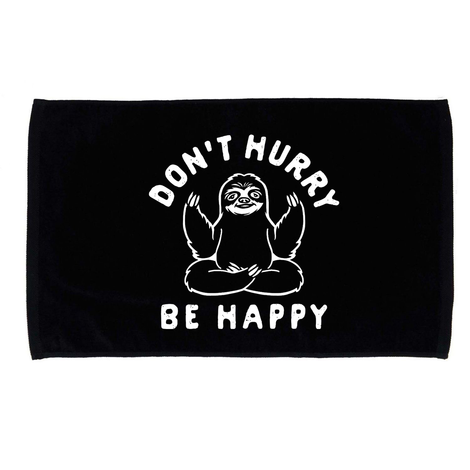 Don't Hurry Be Happy Sloth Microfiber Hand Towel