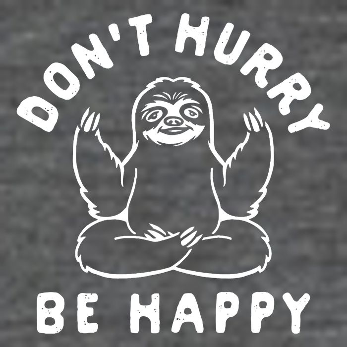 Don't Hurry Be Happy Sloth Flatbill Hat