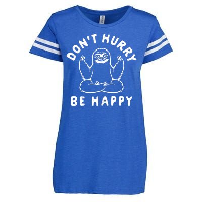 Don't Hurry Be Happy Sloth Enza Ladies Jersey Football T-Shirt