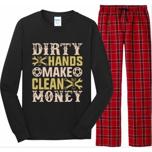 Dirty Hands But The Money I Clean Car Lovers Enthusiast Long Sleeve Pajama Set