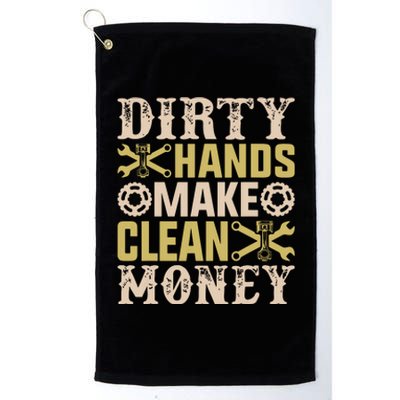 Dirty Hands But The Money I Clean Car Lovers Enthusiast Platinum Collection Golf Towel