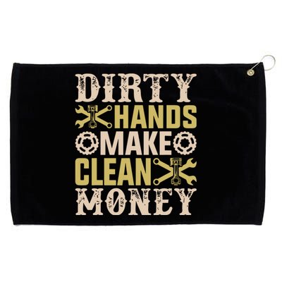 Dirty Hands But The Money I Clean Car Lovers Enthusiast Grommeted Golf Towel