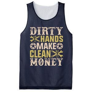 Dirty Hands But The Money I Clean Car Lovers Enthusiast Mesh Reversible Basketball Jersey Tank