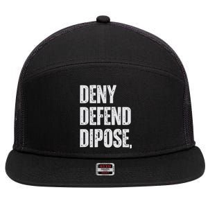 Dark Humor Boss Ceo Defend Deny Adult Like 7 Panel Mesh Trucker Snapback Hat