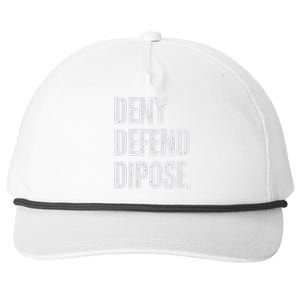 Dark Humor Boss Ceo Defend Deny Adult Like Snapback Five-Panel Rope Hat