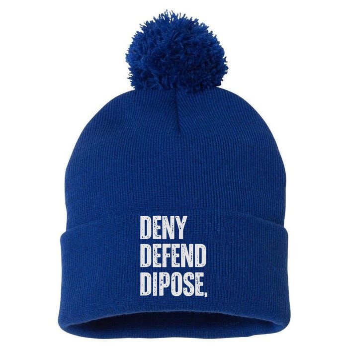 Dark Humor Boss Ceo Defend Deny Adult Like Pom Pom 12in Knit Beanie