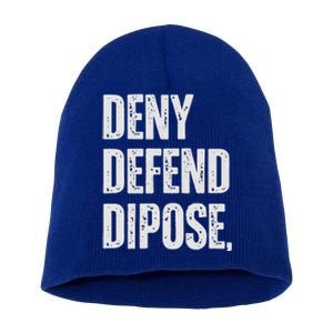 Dark Humor Boss Ceo Defend Deny Adult Like Short Acrylic Beanie