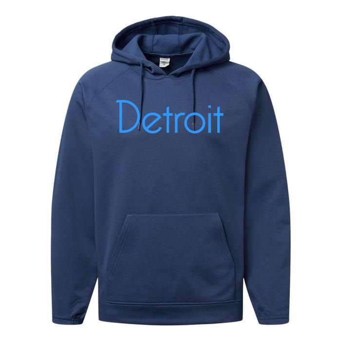 Detroit Honolulu Blue Performance Fleece Hoodie