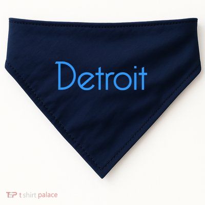Detroit Honolulu Blue USA-Made Doggie Bandana