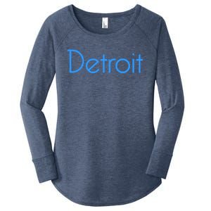 Detroit Honolulu Blue Women's Perfect Tri Tunic Long Sleeve Shirt