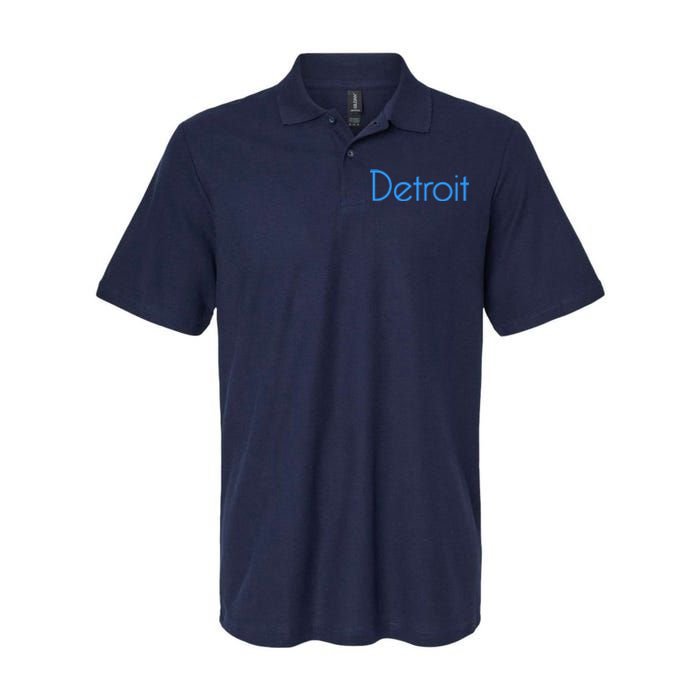 Detroit Honolulu Blue Softstyle Adult Sport Polo