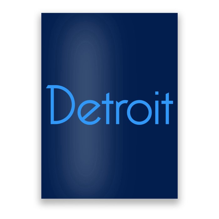Detroit Honolulu Blue Poster