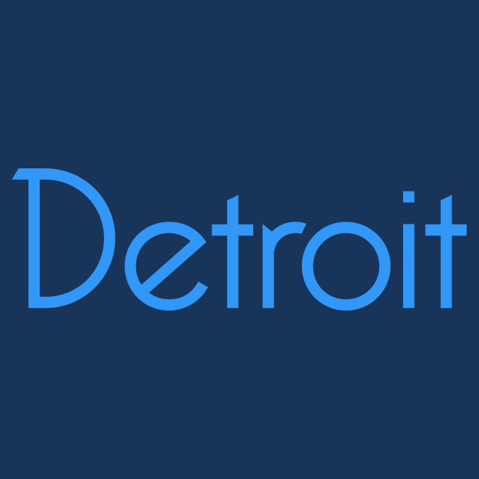 Detroit Honolulu Blue Poster
