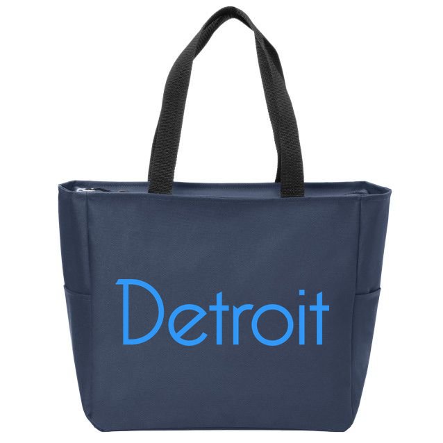 Detroit Honolulu Blue Zip Tote Bag