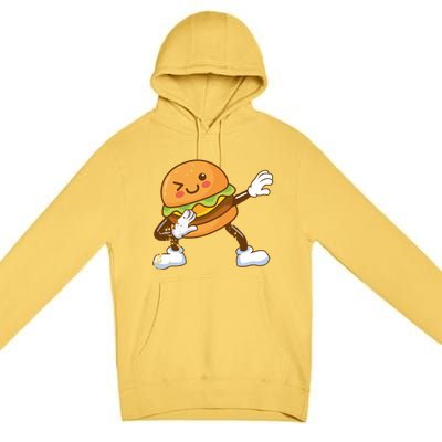 Dabbing Hamburger Backyard Bbq Meat Eater Grilling Gift Premium Pullover Hoodie