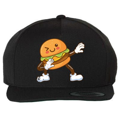 Dabbing Hamburger Backyard Bbq Meat Eater Grilling Gift Wool Snapback Cap