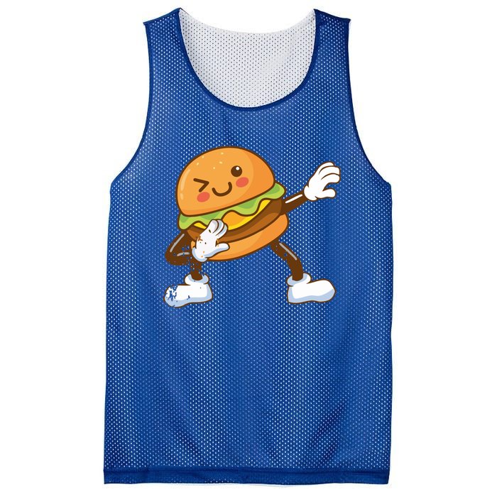 Dabbing Hamburger Backyard Bbq Meat Eater Grilling Gift Mesh Reversible Basketball Jersey Tank