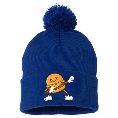 Dabbing Hamburger Backyard Bbq Meat Eater Grilling Gift Pom Pom 12in Knit Beanie