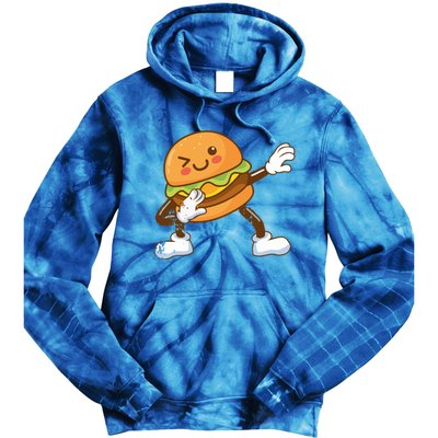 Dabbing Hamburger Backyard Bbq Meat Eater Grilling Gift Tie Dye Hoodie