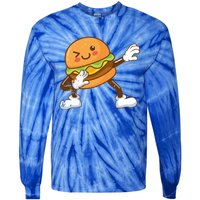 Dabbing Hamburger Backyard Bbq Meat Eater Grilling Gift Tie-Dye Long Sleeve Shirt