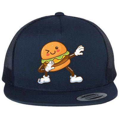 Dabbing Hamburger Backyard Bbq Meat Eater Grilling Gift Flat Bill Trucker Hat